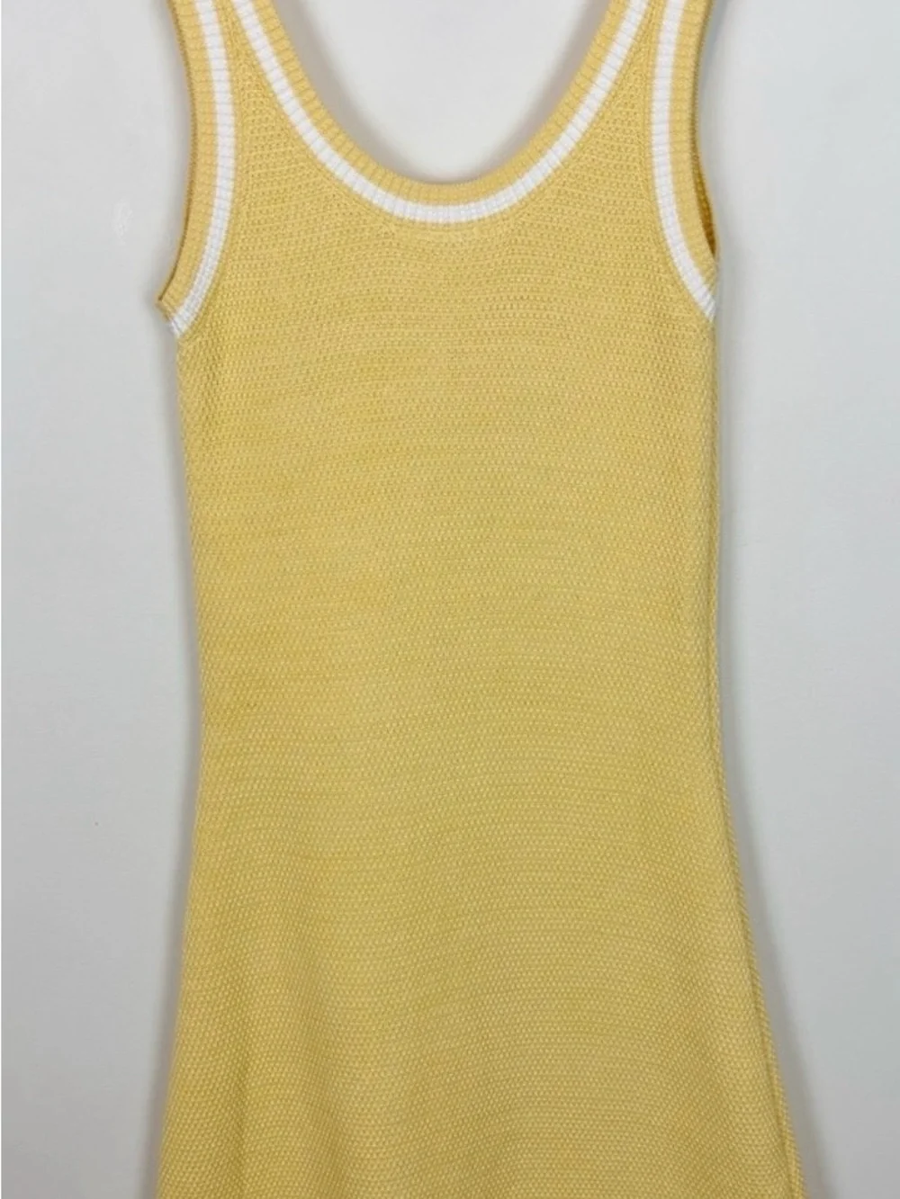ALO Yoga Tennis Club Sweater Knit Dress in Yellow XXS
